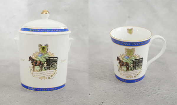 リントンズ】 紅茶商創業100周年記念 英国製 ビスケットバレル