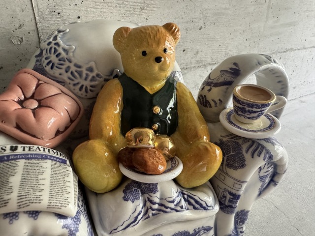 リントンズ テディーベア ポールカーデュー コレクタブル ティーポット リントンズ テディーベア ポール・カーデュー コレクタブル