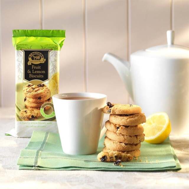 英国紅茶 Ringtons リントンズ フルーツ レモンビスケット 150g
