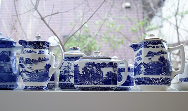 ringtons リントンズ ビスケットジャー ブルーウィロー ヴィンテージ