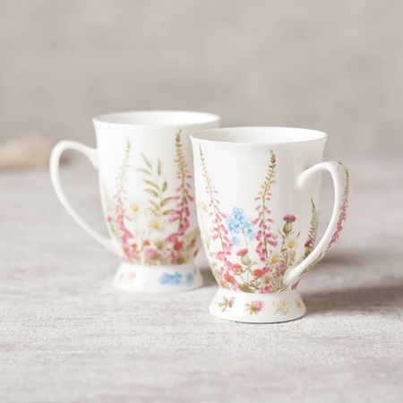 英国紅茶 Ringtons リントンズ【ワイルドフラワー柄 マグカップ 2個